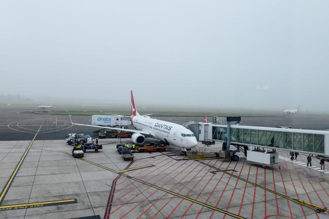 Fog over Adelaide Airport. Pic: AAP / Brenton Edwards