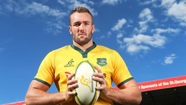 Wallabies second-rower Izack Rodda. Picture: Jono Searle.