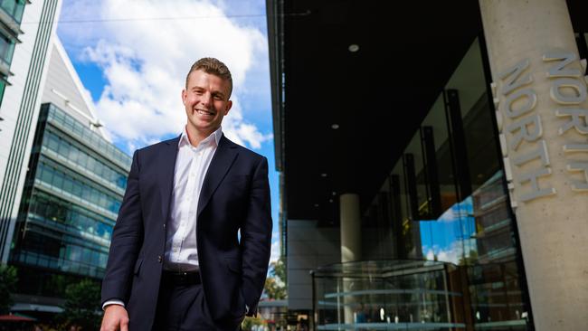 Daily Telegraph. 22, August, 2024. Australian Olympic Rugby Sevens captain, Nick Malouf, who has retired from sport, to begin life in the corporate world with Commonwealth Bank. Picture: Justin Lloyd.