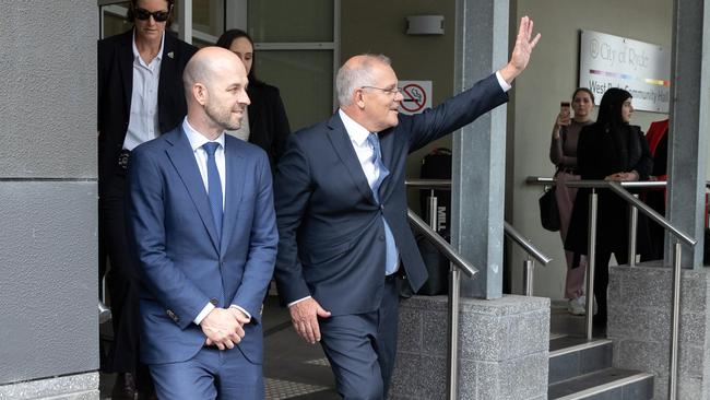 Former prime minister Scott Morrison campaigned with Mr Kennedy when he was the candidate for Bennelong in 2022. Picture: Jason Edwards