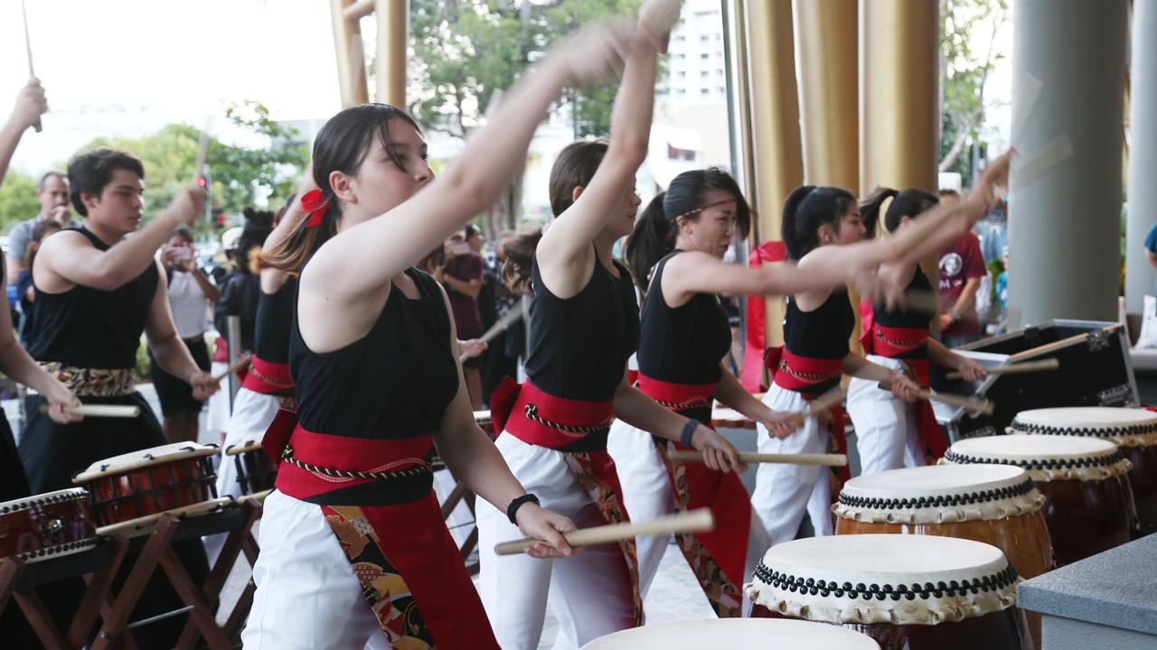 Crystalbrook's Bailey Hotel hosting its opening party in Cairns. Taiko drum group Dream Infinity. PICTURE: STEWART MCLEAN