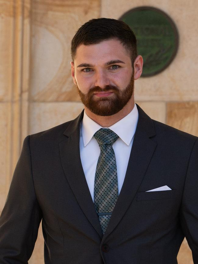 Brandon Chesney leaving Adelaide Magistrates Court in March 2025. Picture: NCA NewsWire / Morgan Sette