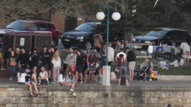 People drinking at East Esplanade while alcohol was been banned in the area. Picture: Supplied.