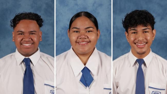 Woodridge State High School captains Siu Letele Mikaele, Shalom Mauinatu and Elgin Fepuleai. Photo - contributed.