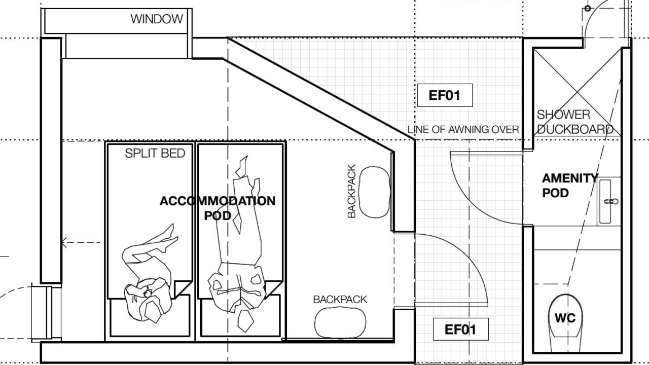 Images from the development application for a standing camp on Halls Island on Lake Malbena.