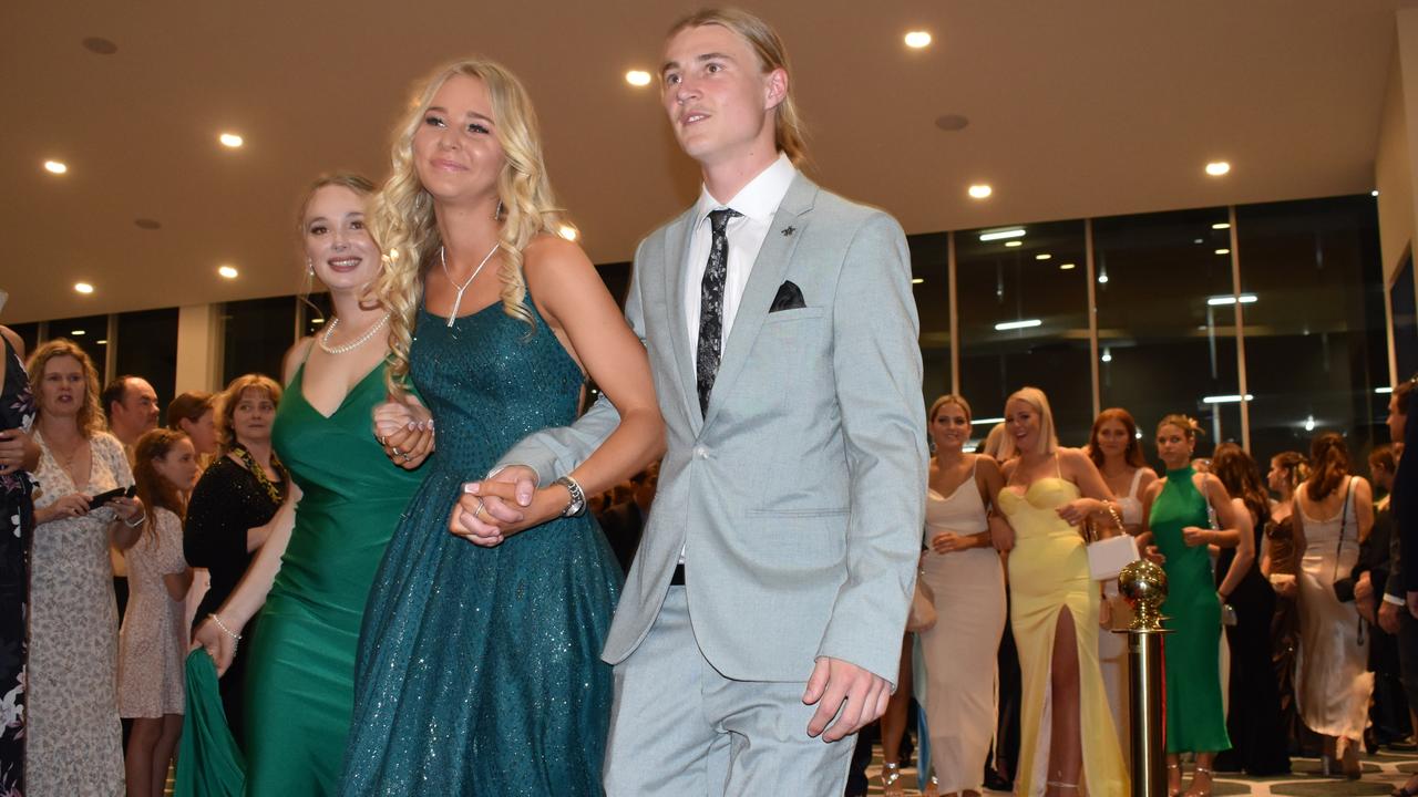 Maroochydore State High seniors walk into their 2022 formal.