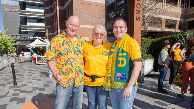 Fans ahead of the World Cup Matilda's v Sweden match at Suncorp Stadium. Photo - Stephen Archer