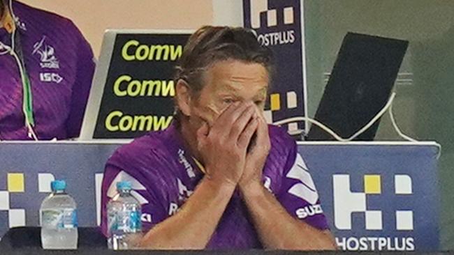 Craig Bellamy said he was embarrassed by his teams performance against the Raiders. Picture: AAP.