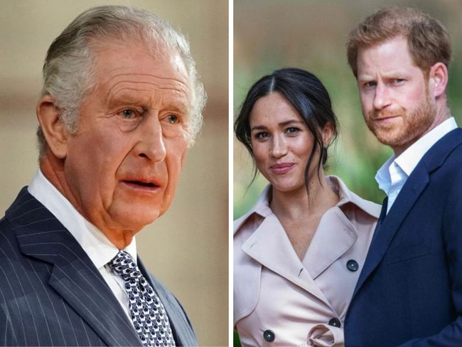 Harry, Meghan eviction ‘just the start’ for Charles. Picture: Jordan Pettitt / POOL / AFP; Michele Spatari/AFP