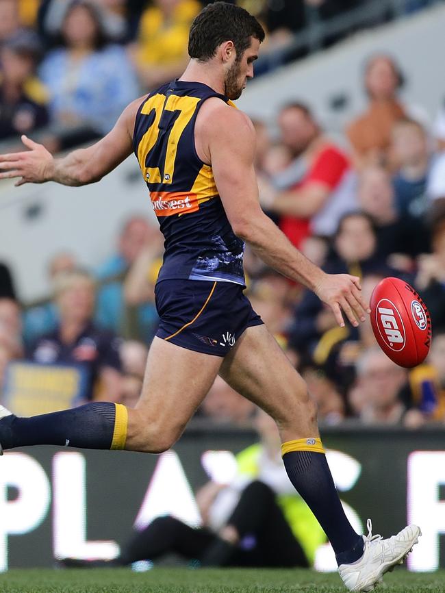 And he calmly went back and slotted it — ruining the Demons’ finals hopes. Picture: AFL Media