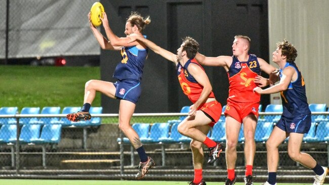 Action from the 2023 SQ v NQ contest. Picture: AFLQ