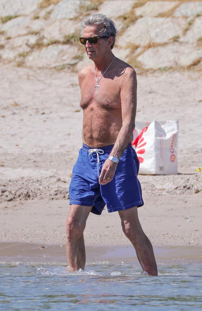 Eric Clapton during a family beach holiday in Calvi, Corsica, France. Picture: TheImageDirect.com