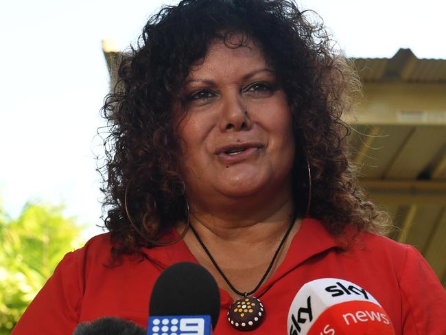 Senator Malarndirri McCarthy at a childcare centre in Darwin's northern suburbs. Picture: (A)manda Parkinson