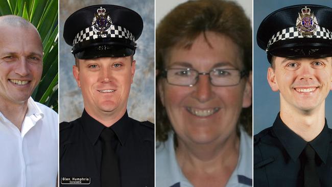 Senior Constable Kevin King, Constable Glen Humphris, Leading Senior Constable Lynette Taylor and Constable Joshua Prestney.