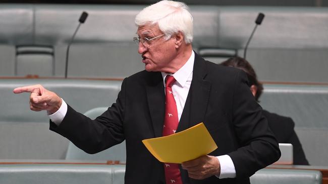 Look familiar? This is Bob Katter in Parliament in March. Picture: AAP/Lukas Coch