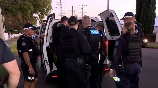 Police arrest two men in Toowoomba after an alleged high speed chase from Brisbane suburbs to the Darling Downs. Photo: 9 News.