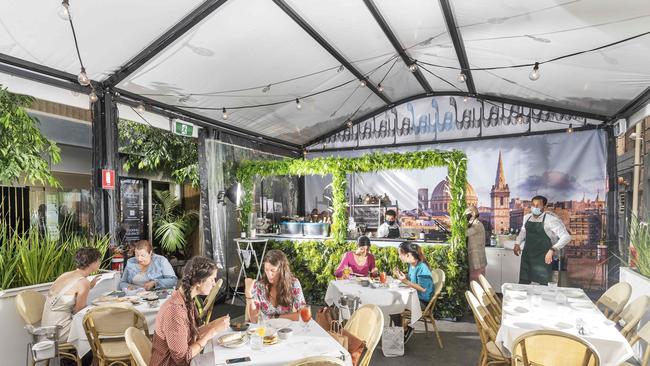 Layla is Shane Delia's new outdoor restaurant, found in the heart of Melbourne’s CBD Picture: Rob Leeson.