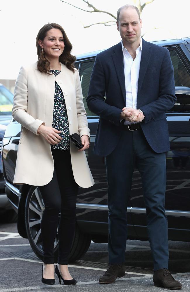 The Duke and Duchess of Cambridge before she went on maternity leave on March 22. Picture: AFP Photo / Pool / Chris Jackson