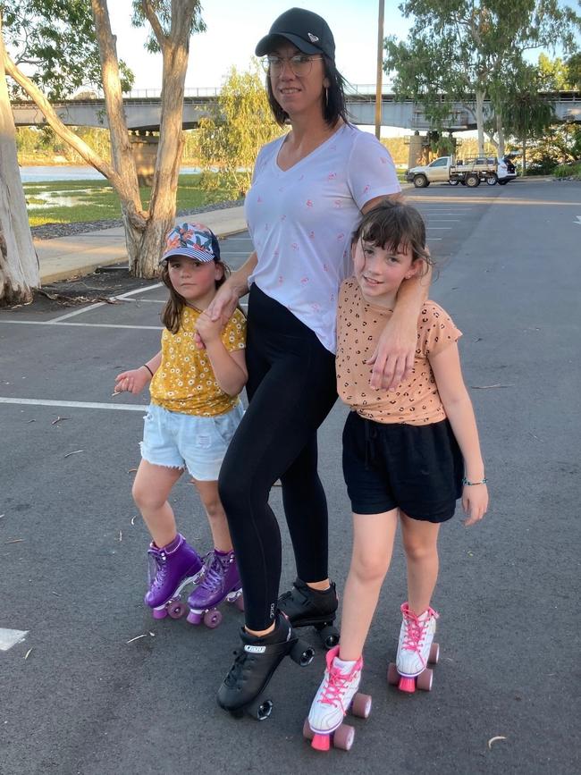 Tamara Petersen and daughters Ruby and Molly are staying active and having fun on their weekly roller skating outings.