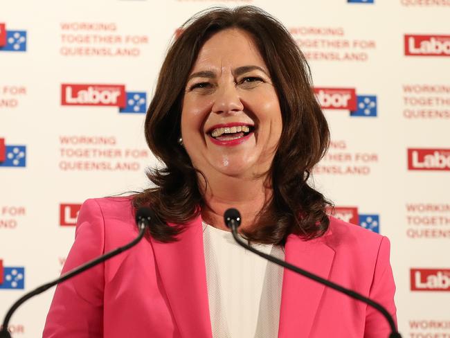 Annastacia Palaszczuk at the election after party, Blue Fin Fishing Club, Inala. Photographer: Liam Kidston.