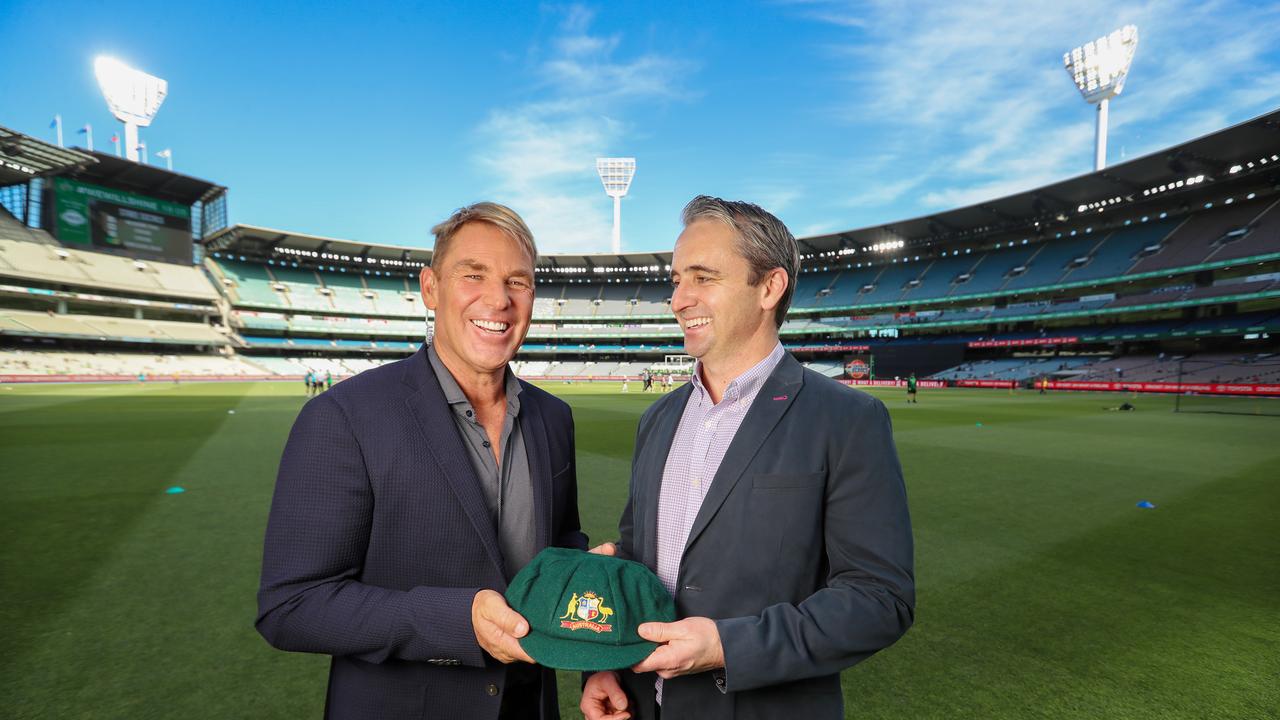 Commonwealth Bank of Australia bought Shane Warne’s baggy green. Picture: Alex Coppel.