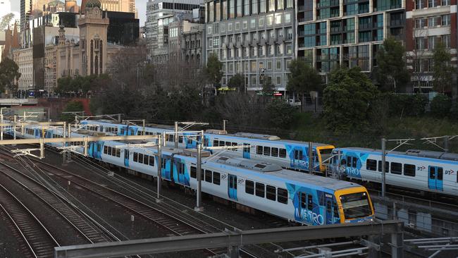 There were major delays on multiple train lines across Melbourne. Picture: NCA NewsWire / David Crosling