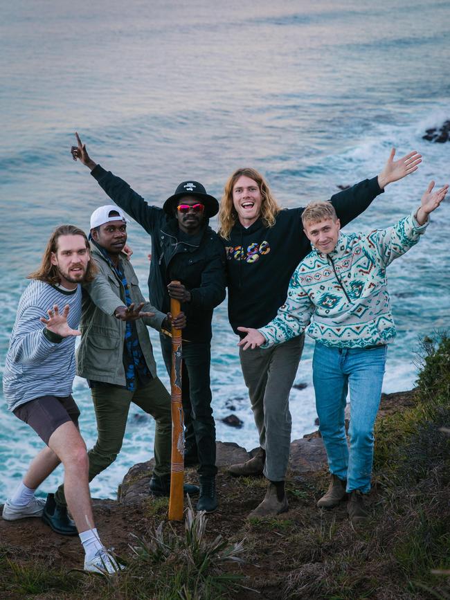 King Stingray at Stanwell Park, NSW while on tour supporting Ball Park Music in June 2022. Picture: Sam Brumby