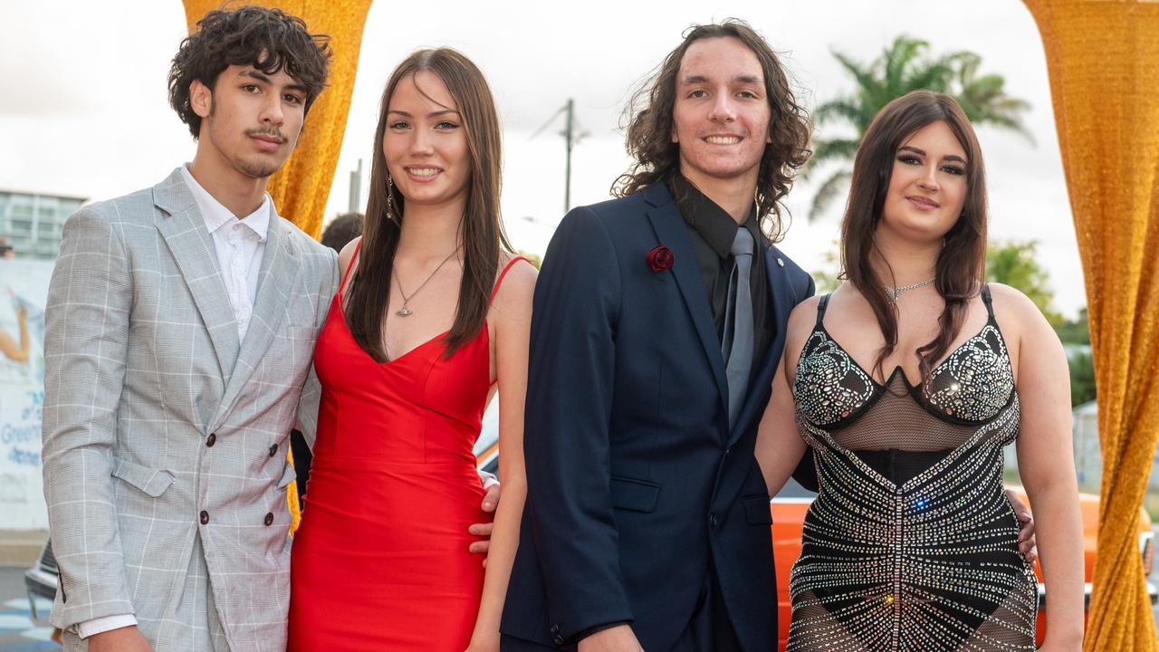 Latrell Leonard, Baylee Madam, Orlando Cran and Indi Place at Mackay Northern Beaches State High School Saturday 7 October 2023 Picture:Michaela Harlow
