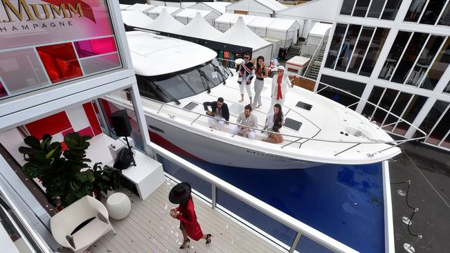 The G. H. Mumm Marquee last year had a yacht as part of its marquee. Picture: Jay Town