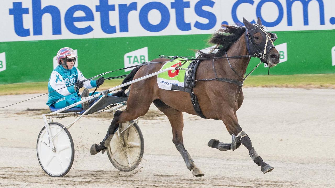 Exalted wins Great Southern Star Night, driver Kate Gath, Tabcorp Park Melton, February 3 2023. Picture: Stuart McCormick