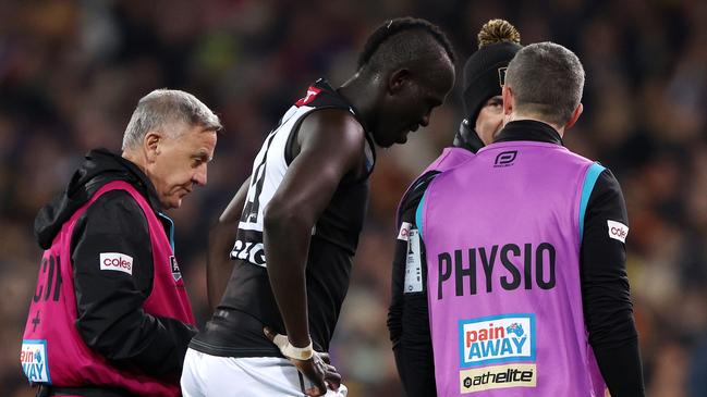 Aliir Aliir is back from concussion. (Photo by Sarah Reed/AFL Photos via Getty Images)