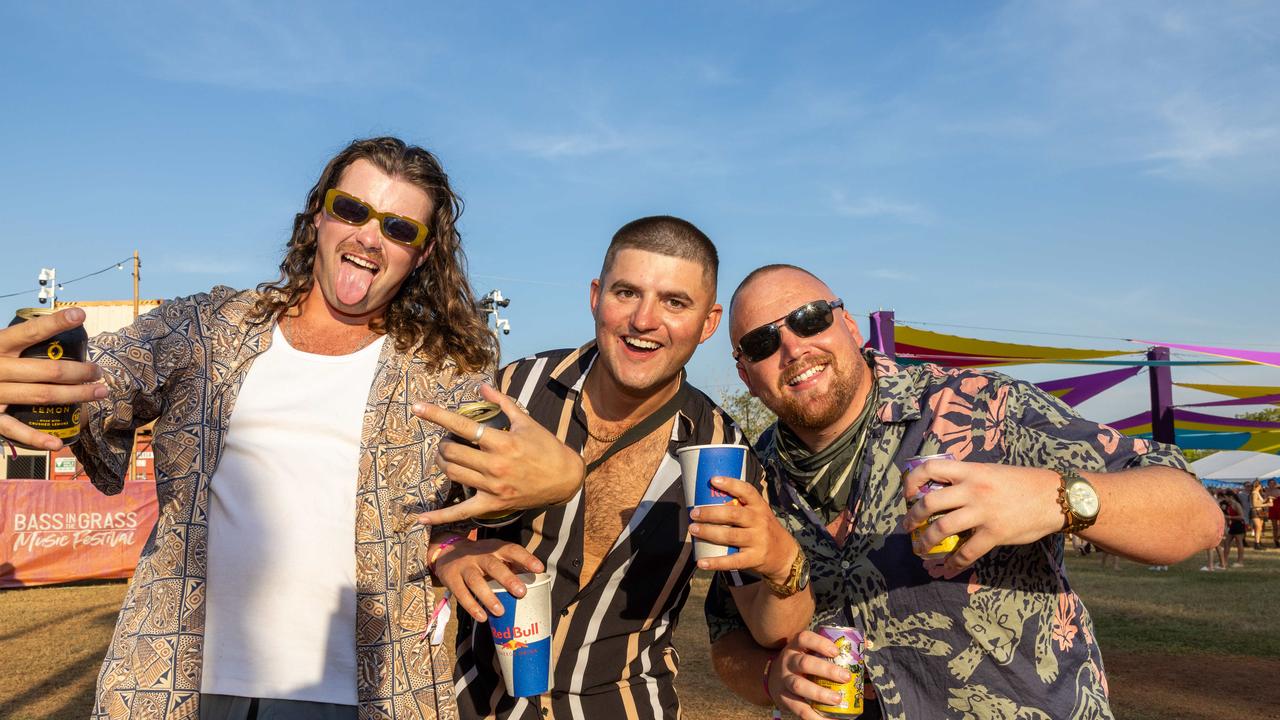 Kole Bugzy, COCO and Paddy at the Bass in the Grass 2025. Picture: Pema Tamang Pakhrin