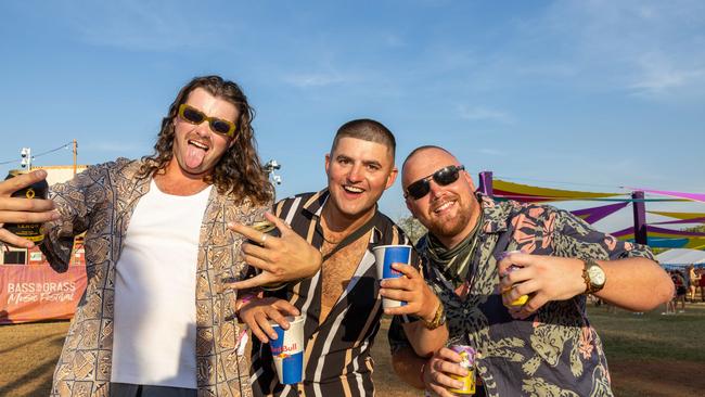Kole Bugzy, COCO and Paddy at the Bass in the Grass 2025. Picture: Pema Tamang Pakhrin