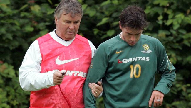 Hiddink, Kewell. Pic: Gregg Porteous