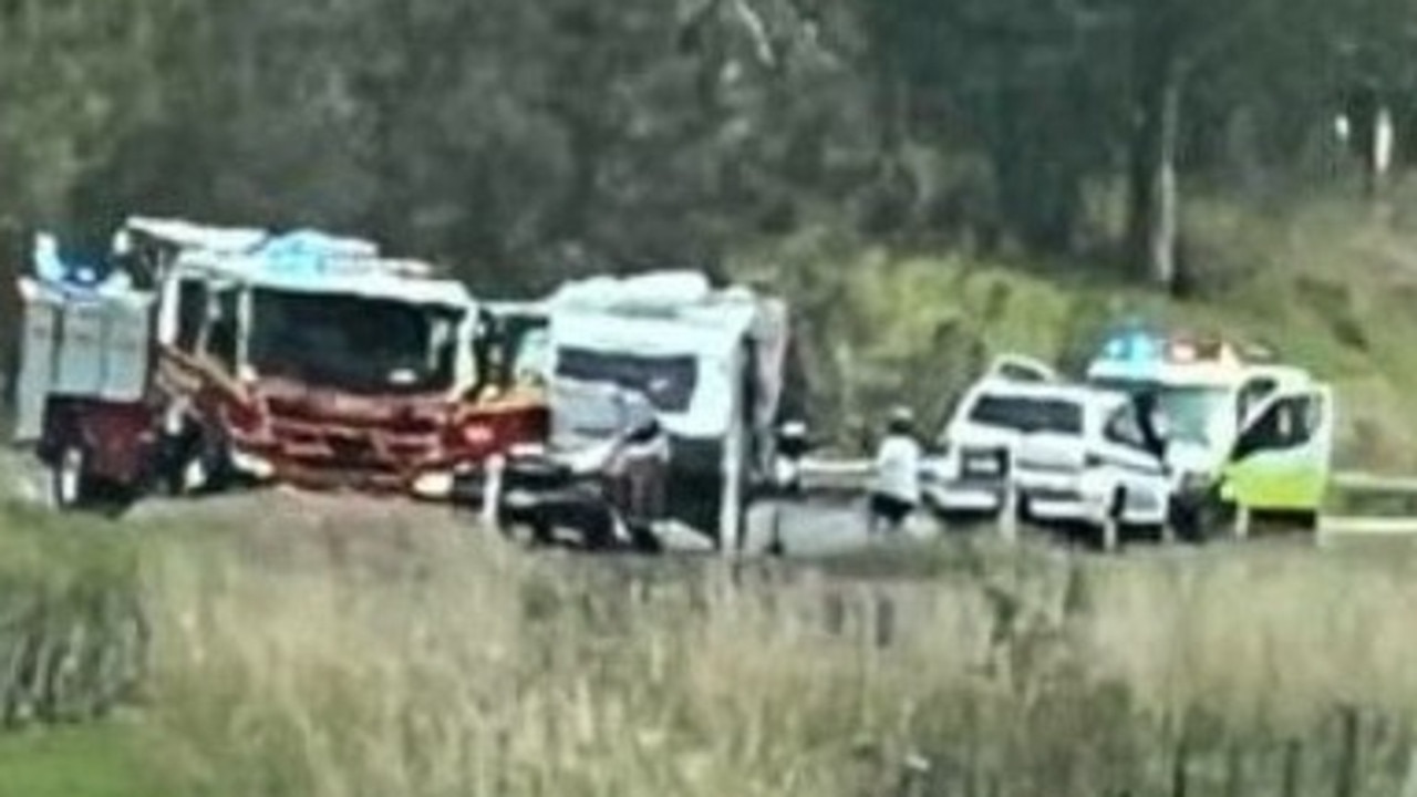 Three children, one adult, rushed to hospital after Bruce Hwy crash