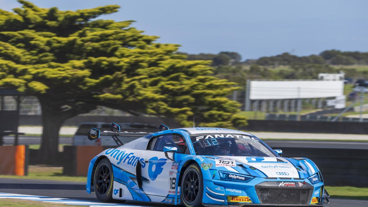 Renee Gracie racing in the GT World Challenge trophy in her Only Fans branded car.