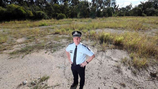 A new site at Arundel will be the future spot for a warehouse style policing unit. Photo of Acting Chief Superintendent Dave Cuskelly at the site. Photo by Richard Gosling