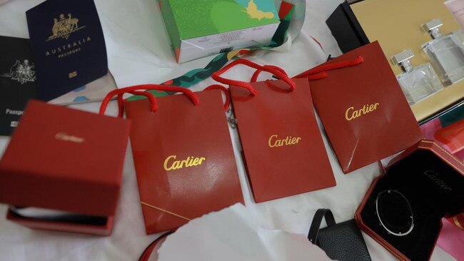 Some of the seized items. Picture: AFP
