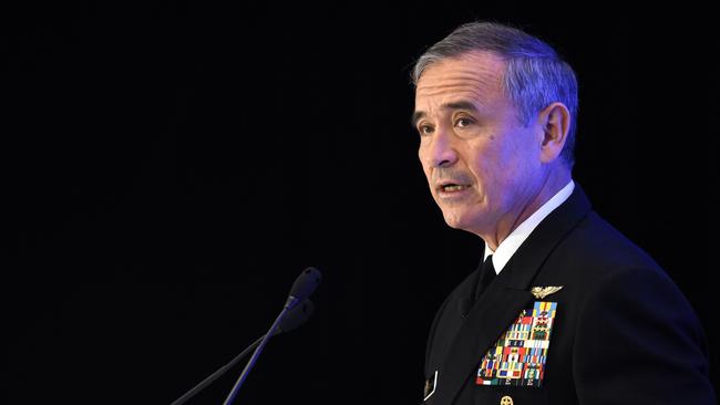 ‘In President Trump’s nominee as US ambassador to Australia, Admiral Harry Harris, above, chief of the US Pacfic Command, we have a whip smart, tough-minded and unafraid individual with the capacity to speak directly to the President and the Prime Minister.’ Picture: AFP