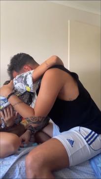 Aussie man breaks down after receiving emotional gift