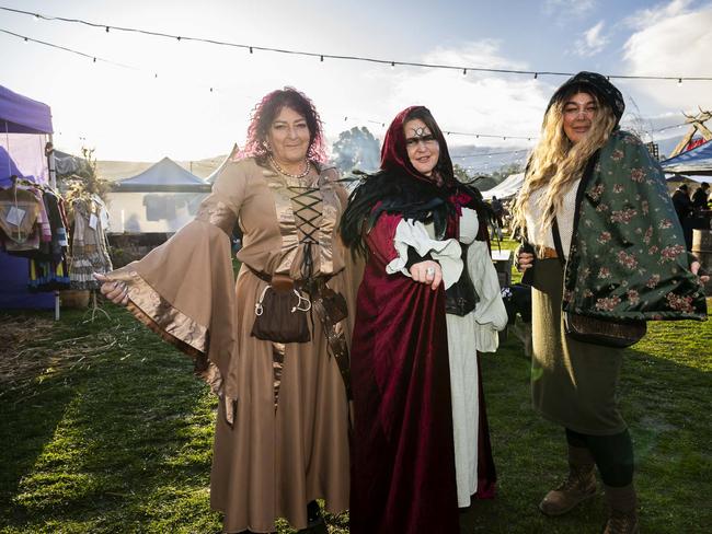 Willie Smith's Midwinter Festival Huonville - Teresa Richardson, Nicola Careless and Felicity Richardson. Picture: Caroline Tan