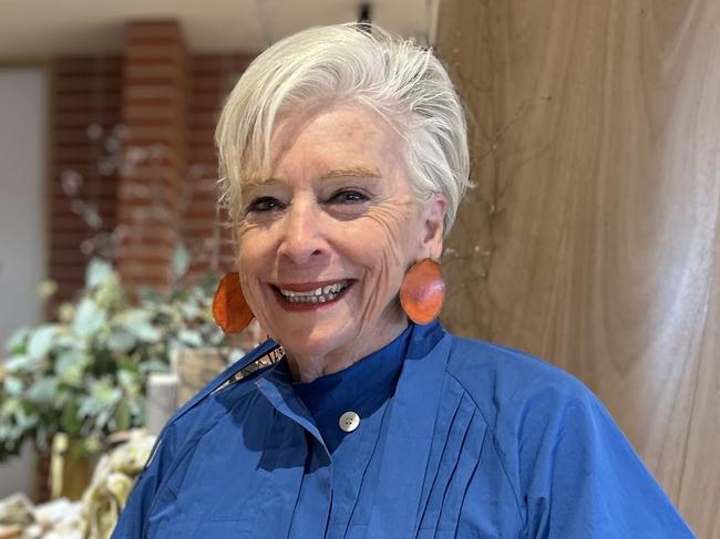 Maggie Beer at the new Qantas business lounge at Adelaide Airport. Picture: Duncan Evans/ NewsWire