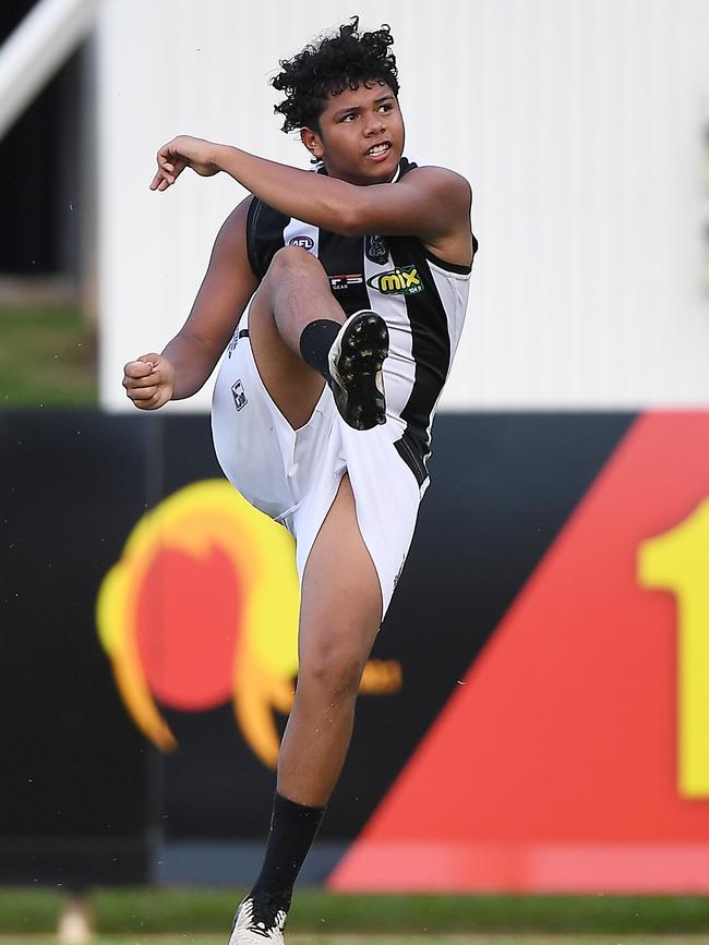 Waylon Davey was named the round 10 Rising Star nominee. Picture: Felicity Elliott / AFLNT Media