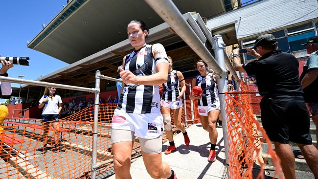 Collingwood was held under heavy Covid restrictions while in Perth. Picture: Daniel Carson/AFL Photos