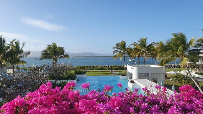 Overlooking the pool at The Ville.