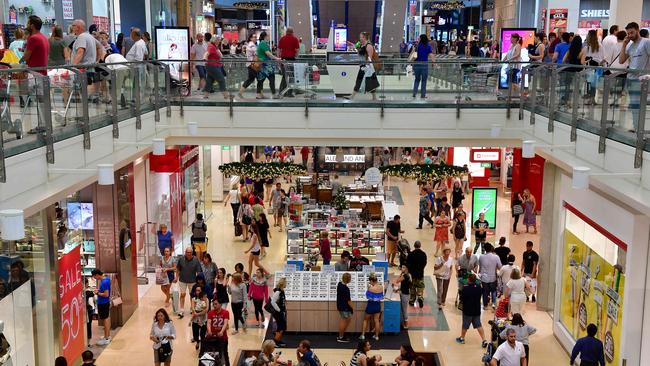 Shoppers looking for bargains at Westfield Marion in the 2016 post-Christmas sales. Picture: Mark Brake