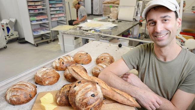 St Kilda's Woodfrog Bakery co-owner Jarrod Hack.