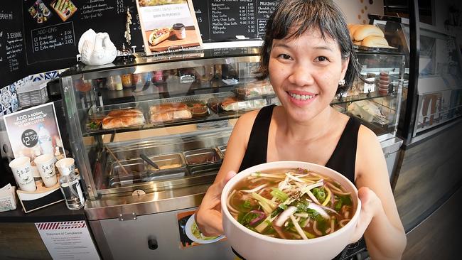 Ngon Vietnamese Street Food owner Thi Nguyen, also known as Melissa, is excited that the Buderim cafe opened on Monday. Picture: Patrick Woods.