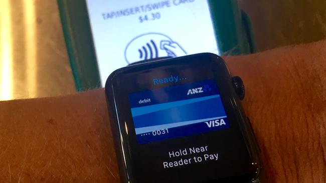 You can use Apple Pay on the AppleWatch to pay with an ANZ account.