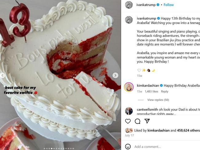 Ivanka’s Trump daughter Arabella’s birthday cake was Taylor Swift themed